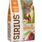 SIRIUS для стерилизованных кошек (Утка, клюква), 400гр / 1,5кг / 10кг