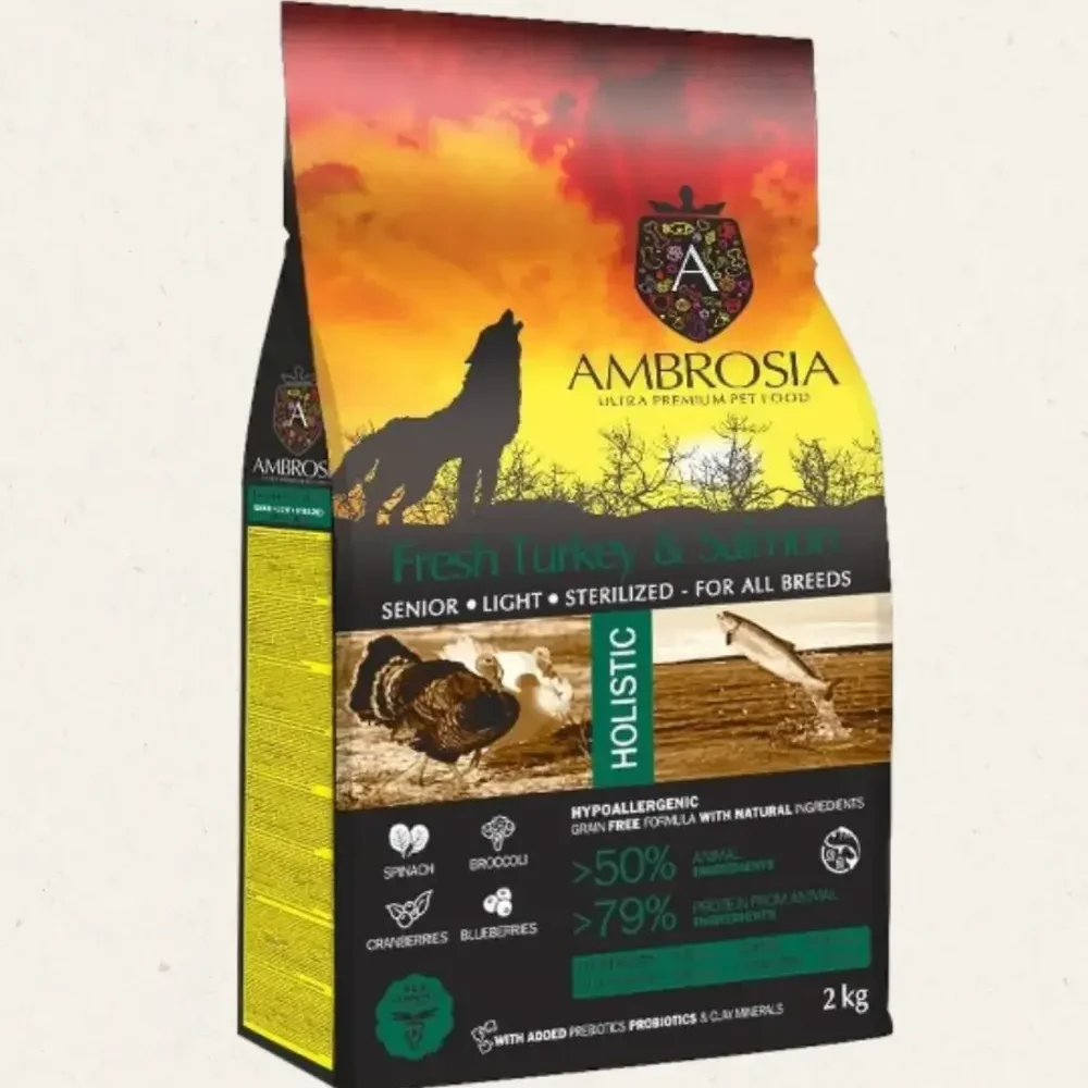 09302513.n_1.png Корм AMBROSIA Senior All Breeds (Индейка, лосось), 2кг / 12кг — изображение 1