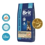 Корм Brit Premium Dog Sensitive Adult All Breeds (Индейка, лосось), 1кг / 3кг / 15кг