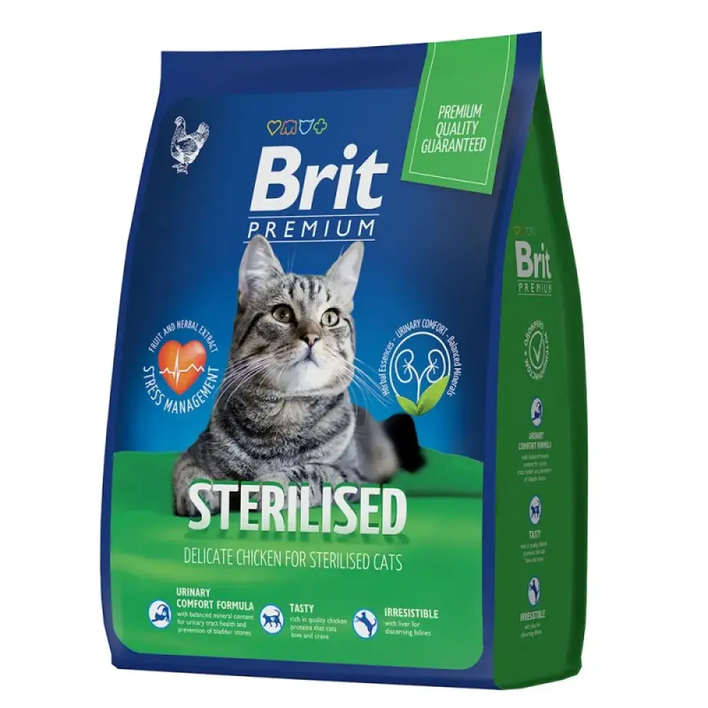 09490483.n_0.png Корм Brit Premium Cat Sterilised (Курица), 400гр / 2кг / 8кг — изображение 1