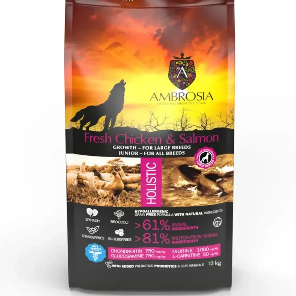 09493247.n_8.png Корм AMBROSIA Puppy&Junior Large Breeds (Курица, лосось), 2кг / 12кг — изображение 1