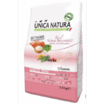 Unica Natura Unico Mini для собак со вкусом лосося, риса и гороха, 2,5кг / 7,5кг